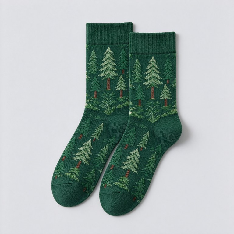 Patterned Crew Socks